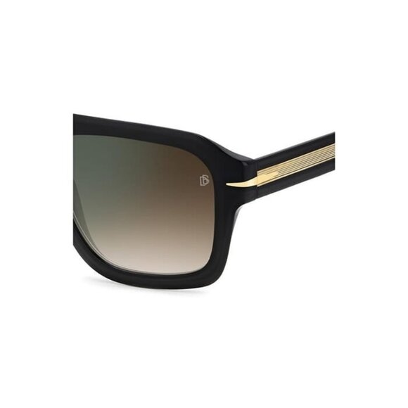 New DAVID BECKHAM Black Square DB 7127/S 2M2QY Sunglasses Women - Picture 3 of 4